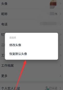 钉钉如何重置头像图案 钉钉重置头像图案方法